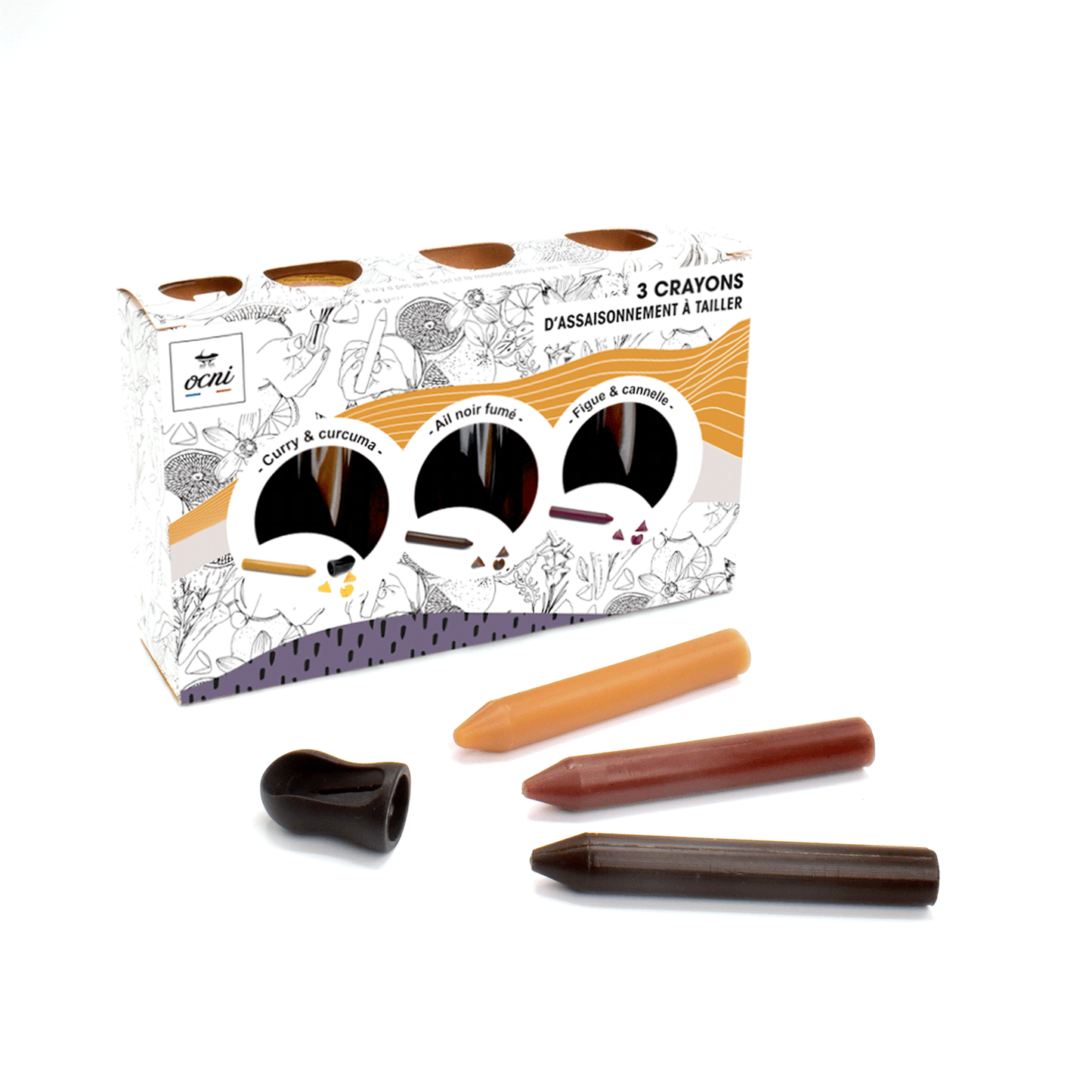 OCNI | COFFRET 3 CRAYONS | GOURMET TRUCULENT (BIO)